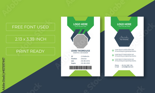 Creative id card layout