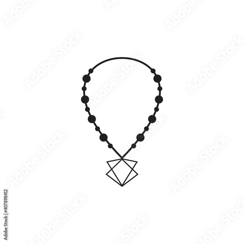 Necklace icon logo design template
