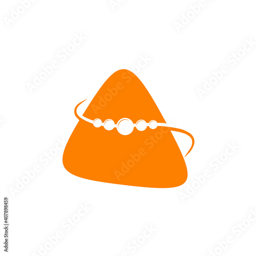Necklace icon logo design template