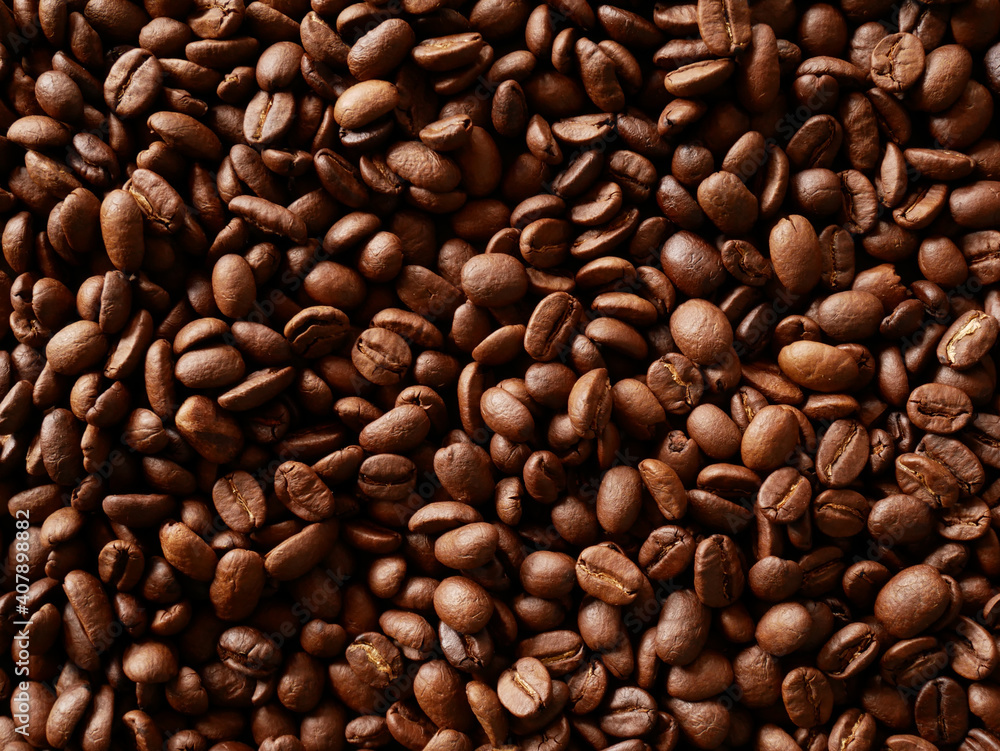 Roasted coffee beans for background Roasted coffee beans for background