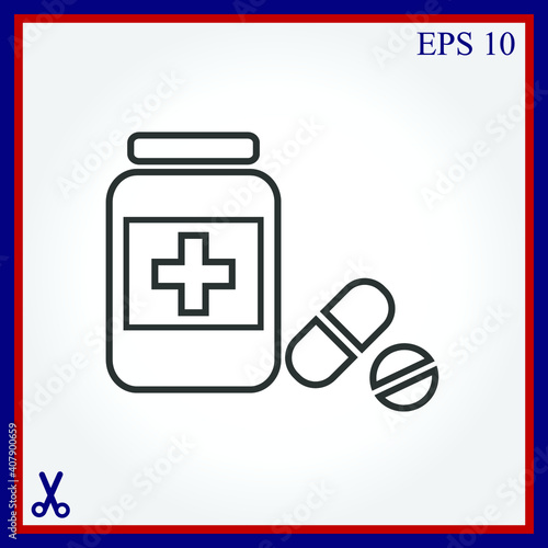 Medicine bottle icon