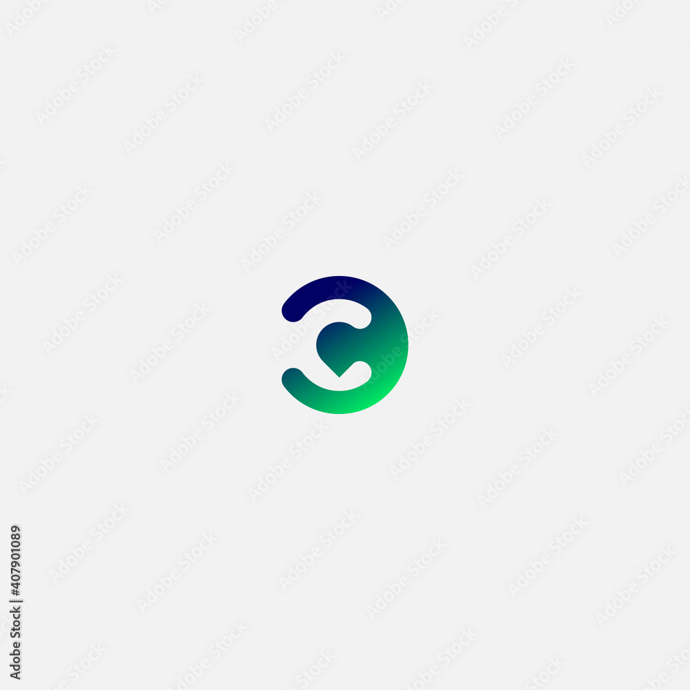Logo C water drop monogram icon, simple design initial C water in middle. Logo C water drop monogram icon, simple design initial C water in middle.