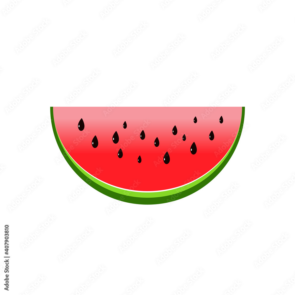 slice of watermelon. vector graphics slice of watermelon. vector graphics