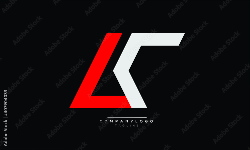 LC icon monogram letter text alphabet logo design - obrazy, fototapety, plakaty 