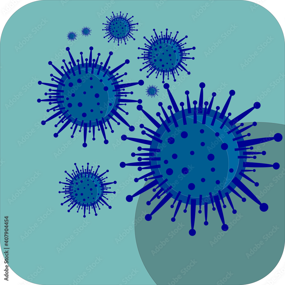 Coronavirus bacteria illustration, on a minimalistic background Coronavirus bacteria illustration, on a minimalistic background