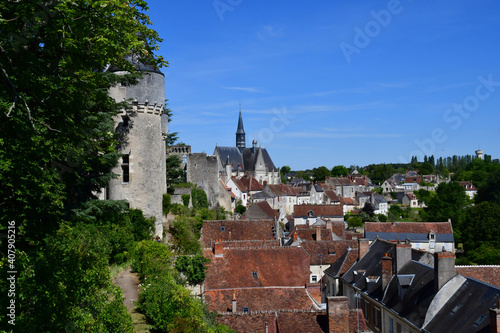 Montresor; France - july 12 2020 : historical castle photo