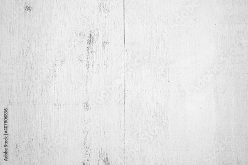 Wood table paint with white color texture background 