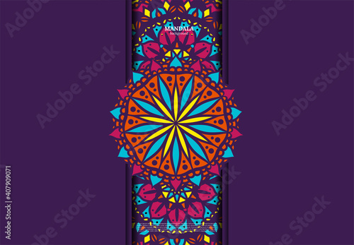 Vector vintage decor, ornate seamless borders and round mandala. Vignettes with arches, rosettes, floral elements. Eastern style design. Ethnic decoration. Indian, Pakistani, Turkish, Arabic motifs.
