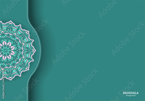Vector vintage decor, ornate seamless borders and round mandala. Vignettes with arches, rosettes, floral elements. Eastern style design. Ethnic decoration. Indian, Pakistani, Turkish, Arabic motifs.