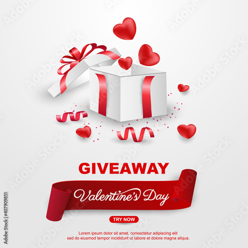 Giveaway Valentine's day background