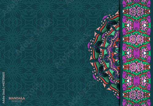 luxury ornamental colorful mandala design background
