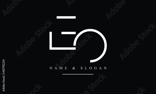 OE, EO, O, E abstract letters logo monogram photo