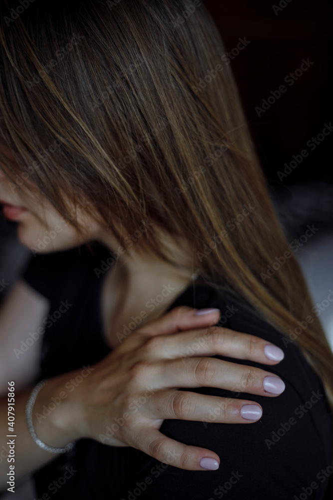Fototapeta premium woman with headache
