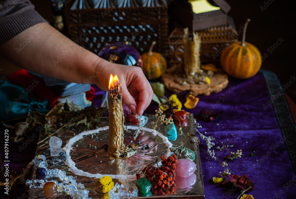 Candle magic, casting and cleansing aura with wax and candle, love spell, old European magic Candle magic, casting and cleansing aura with wax and candle, love spell, old European magic