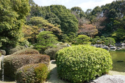 Japanese Garden at Ohori park in Fukuoka prefecture, Japan - 大濠公園 日本庭園 福岡 日本 