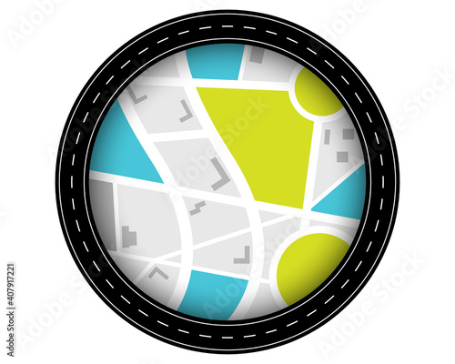 circular road pathway route journey background