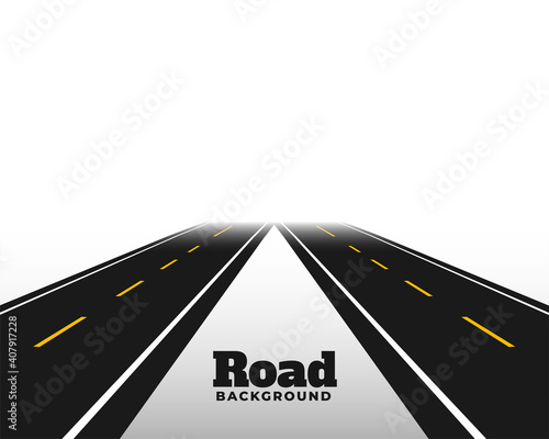 asphat road in perspective horizon background