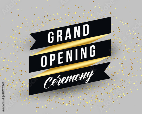 grand opening ceremony invitation banner template design