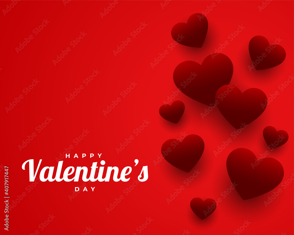 valentines day red theme greeting design