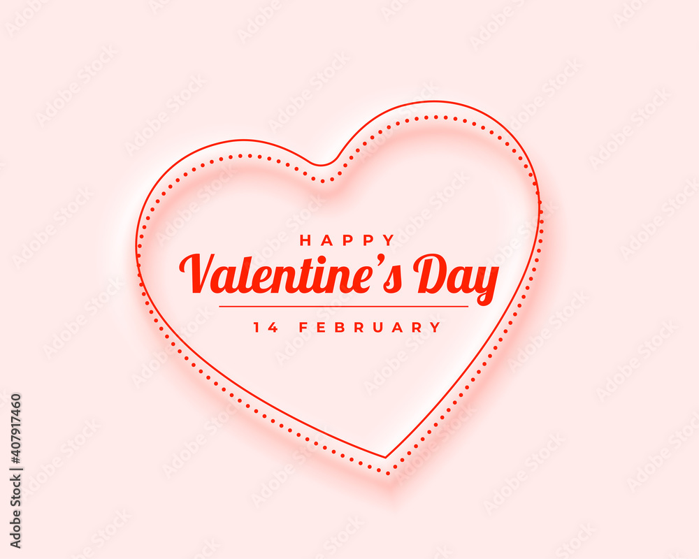 beautiful minimal valentines day greeting card design