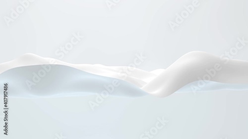 Beautiful in the middle of the screen Water, Veil, Silk Surface Moving Up Waving Slow. White Water, Veil, Silk. Background. Footage. HD