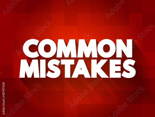Common Mistakes text quote  concept background