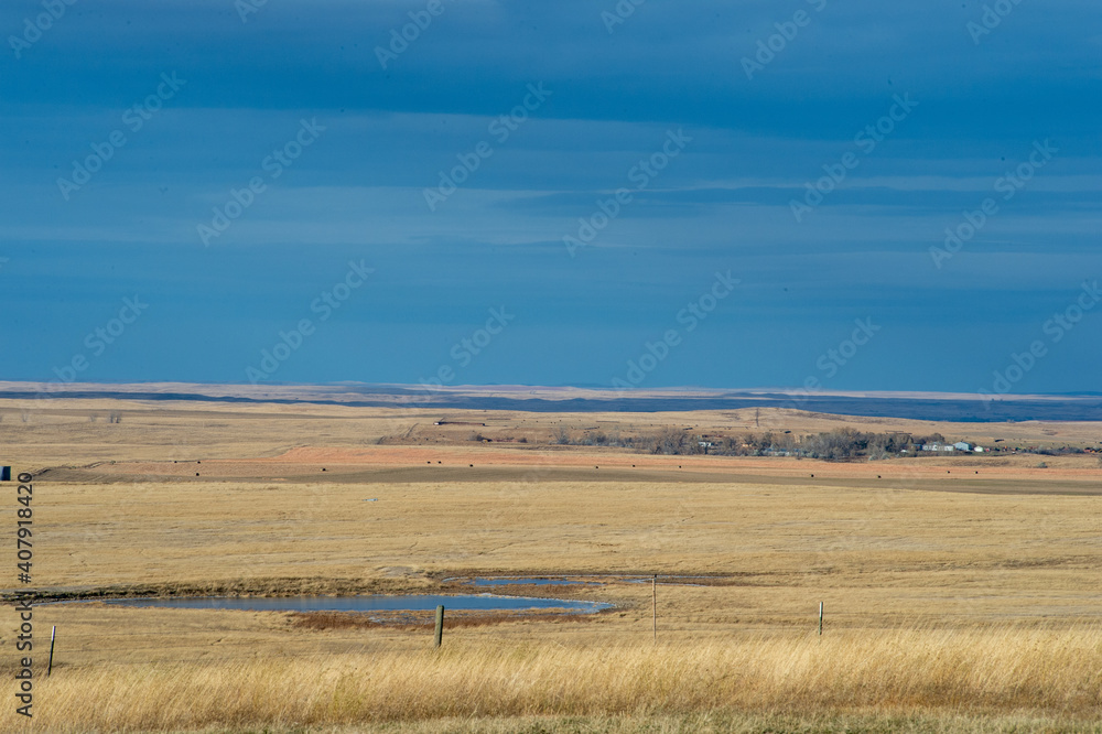 landscape with sky in South Dakota 