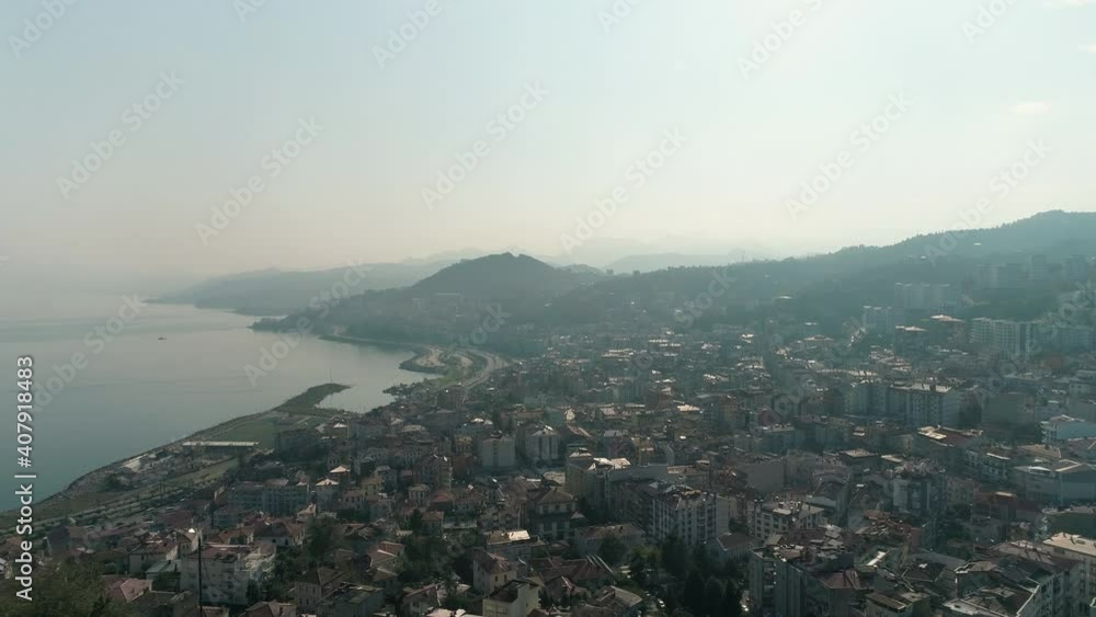 Aerial view of Giresun province landscape in Turkey. 4K footage in Turkey Aerial view of Giresun province landscape in Turkey. 4K footage in Turkey