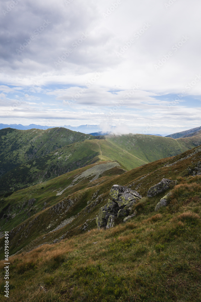 Hiking over the ridge of the Low Tatras Hiking over the ridge of the Low Tatras