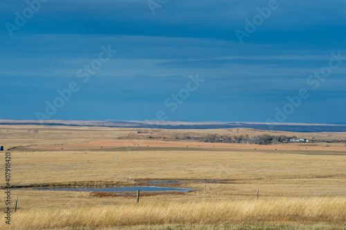 landscape with sky in South Dakota 