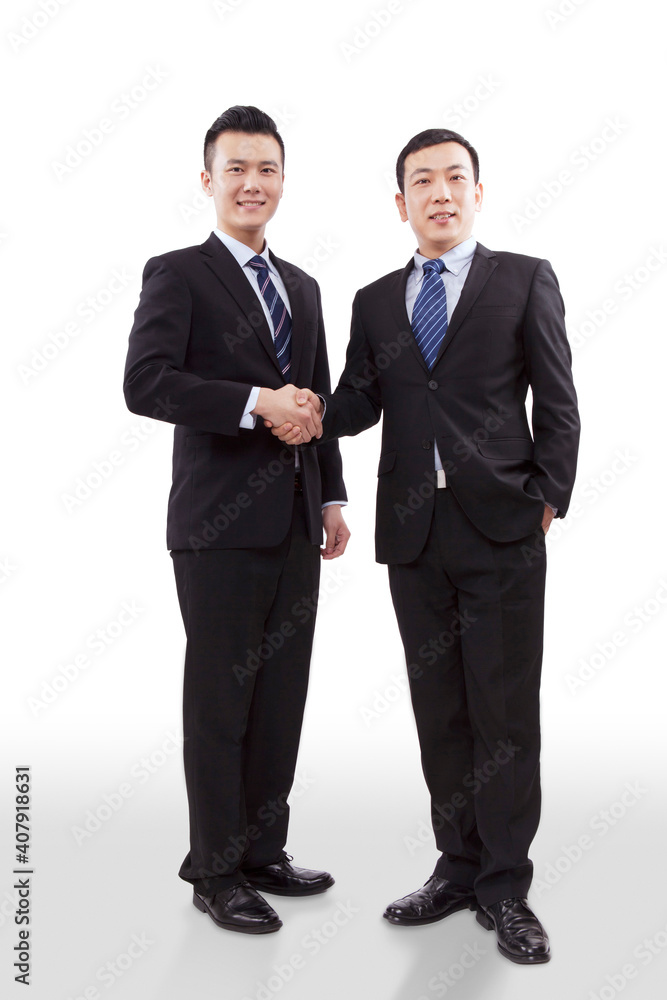 Oriental business men shaking hands Oriental business men shaking hands