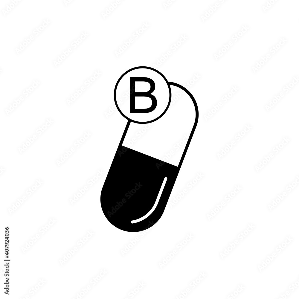 Vitamin B icon. icon for website design and development. Vector design Vitamin B icon. icon for website design and development. Vector design