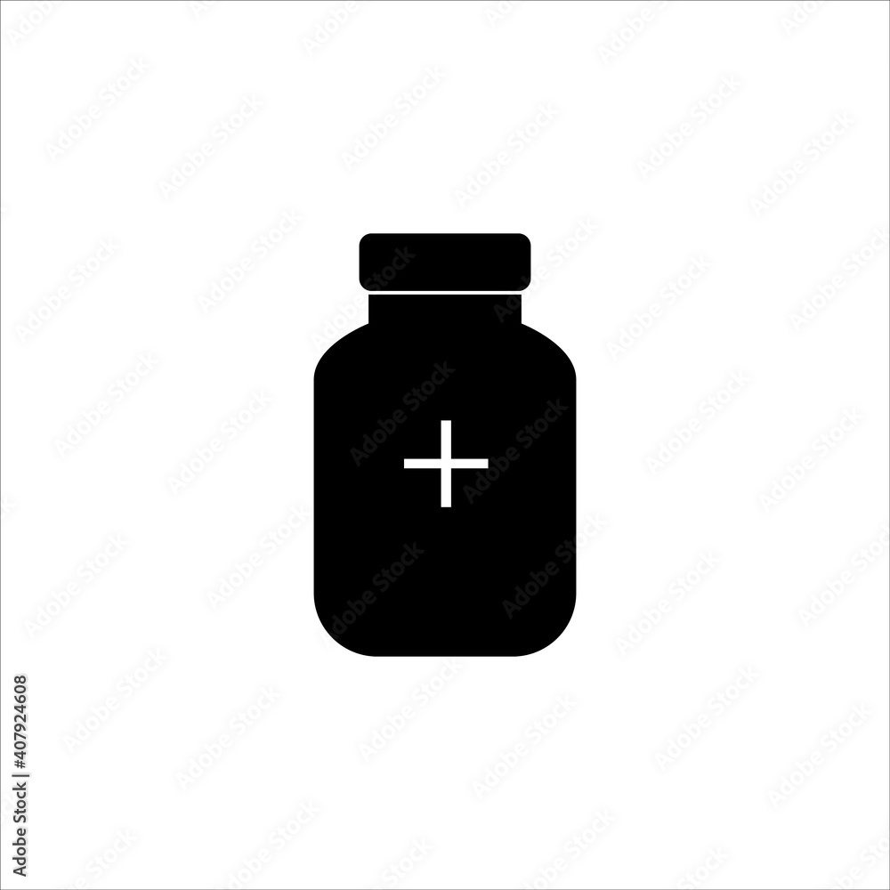 Medicament icon. Isolated vector pharmaceutical  symbols. simple style medical  design glyph icon