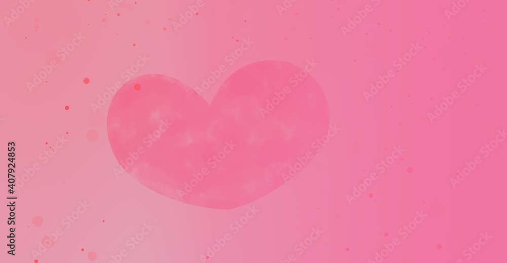 Pink heart on pink tone color background. Happy valentine's day design. Wallpaper, invitation, posters, brochure, cards, banners.