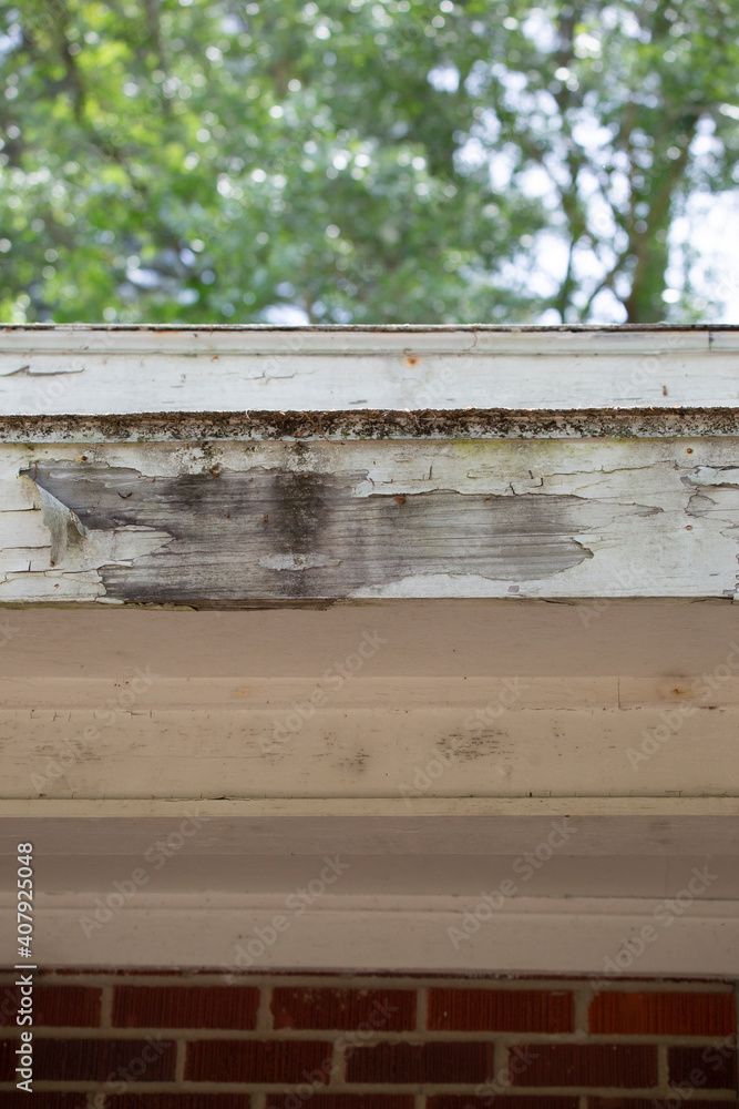 Peeling Paint on Roof Fascia Board Peeling Paint on Roof Fascia Board