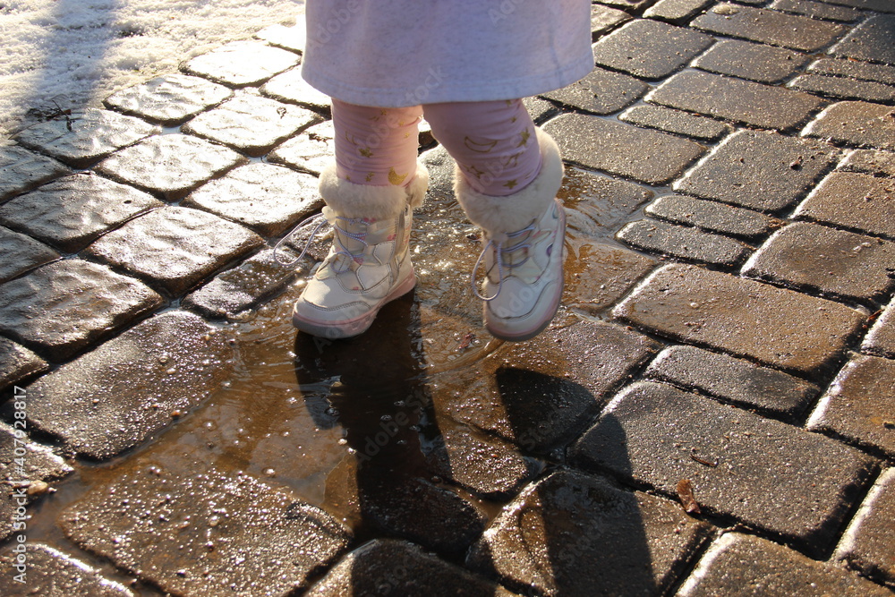 walking on the street walking on the street