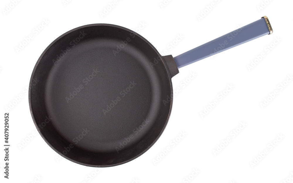close up frying pan isolated on white background close up frying pan isolated on white background