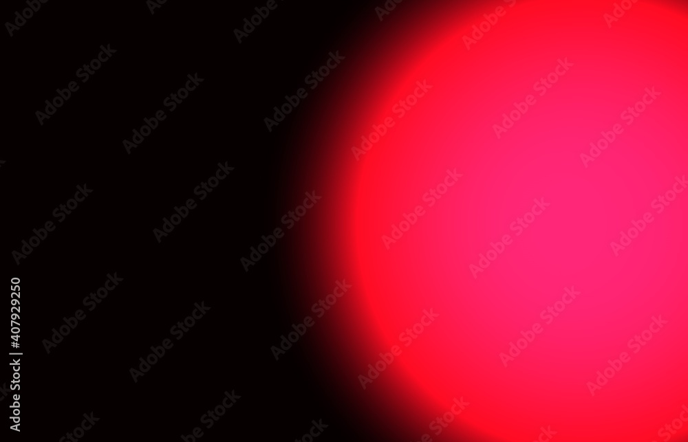 Red spot on a black background. Red spot on a black background.