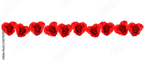 Rosen-Herzen als Rahmen zum Valentinstag