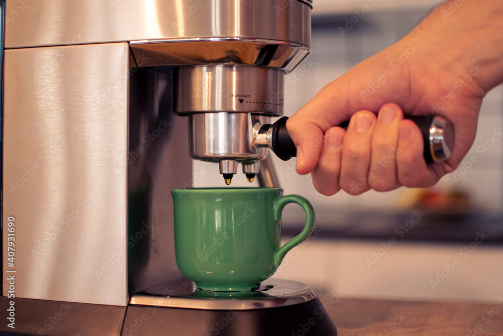 Home espresso coffee machine - Cup of coffee Home espresso coffee machine - Cup of coffee