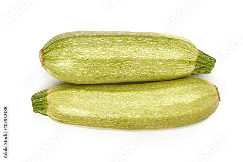 Fresh zucchini, squash, isolated on a white background