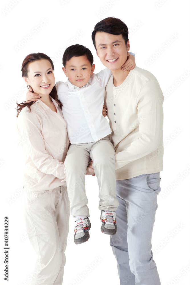 The Oriental family of three The Oriental family of three