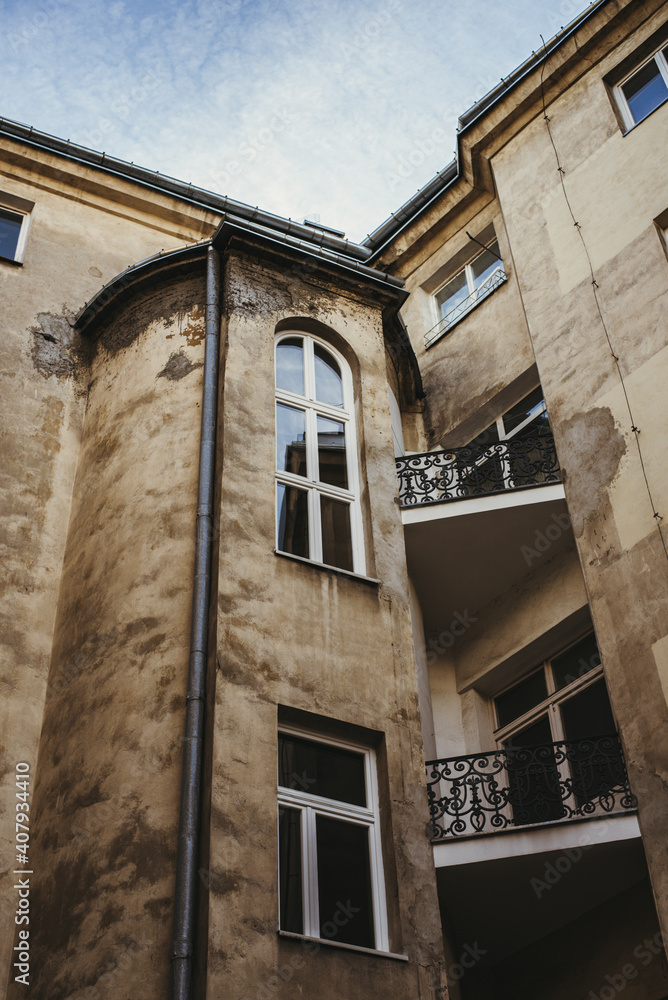 facade of an building in old town