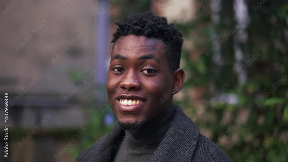 Happy handsome black African man smiling Happy handsome black African man smiling