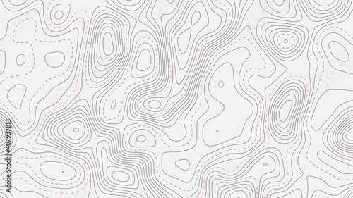 Retro topographic map. Geographic contour map. Abstract outline grid, vector illustration.