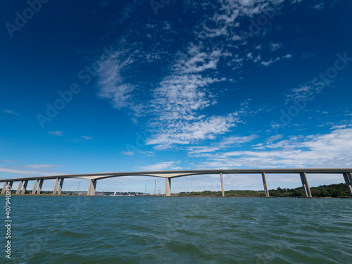 Slika na platnu Europe, UK, England, Suffolk, River Orwell A14 bridge