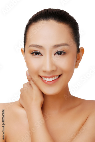 Oriental beauty make-up closeup