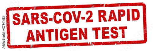 nlsb1520 NewLongStampBanner nlsb - german text: SARS-CoV-2 Rapid Antigen Test. - Banner / Stempel / einfach / rot / Vorlage - 3zu1 new-version - xxl g10161