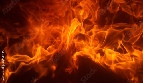 Fire flame texture. Abstract burning blaze flames for banner background.
