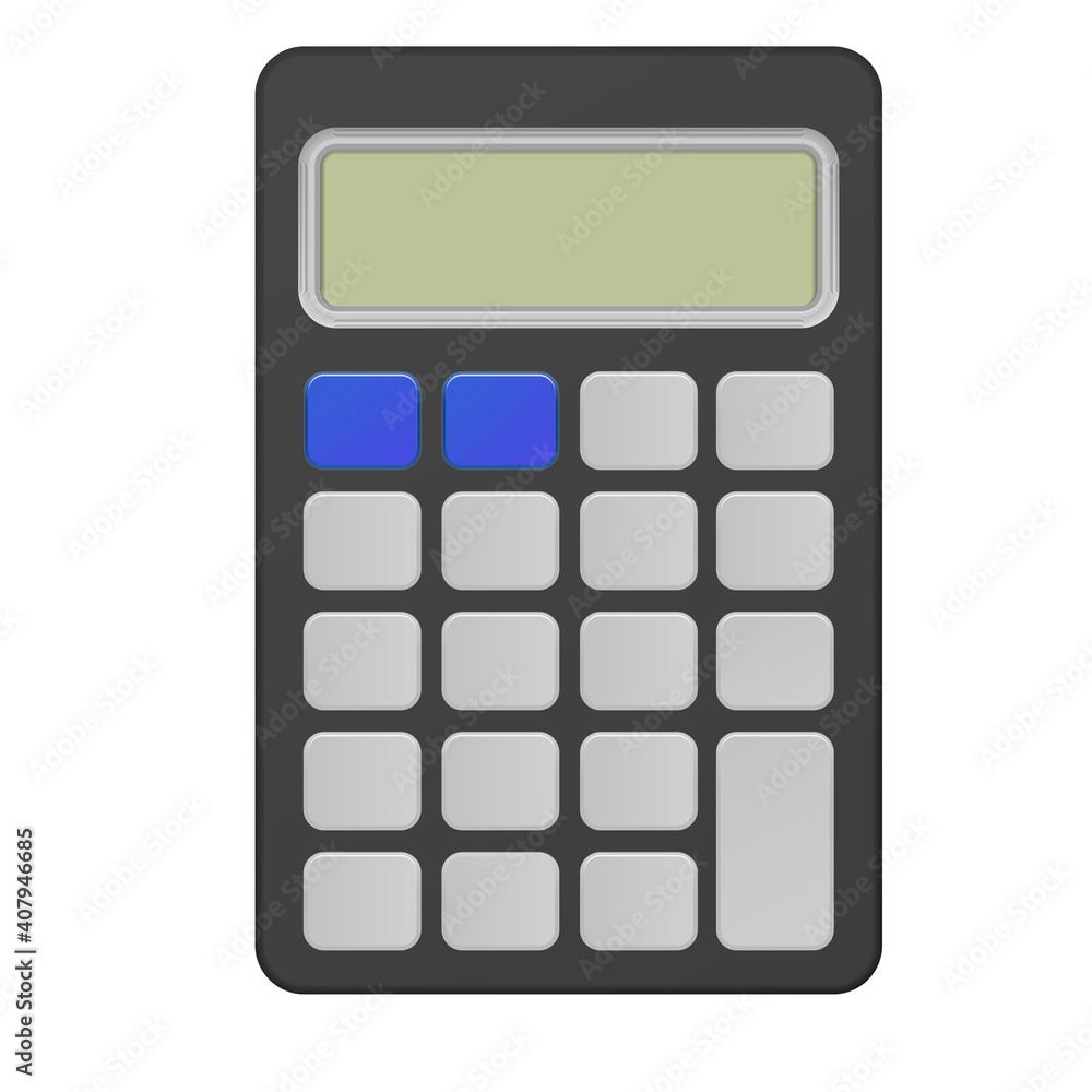 template black calculator isolated on white template black calculator isolated on white